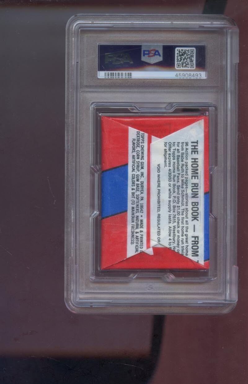 1982 Topps Football Card Unopened Wax Pack Home Run Book Back Graded MINT PSA 9 Ronnie Lott Rookie Possible