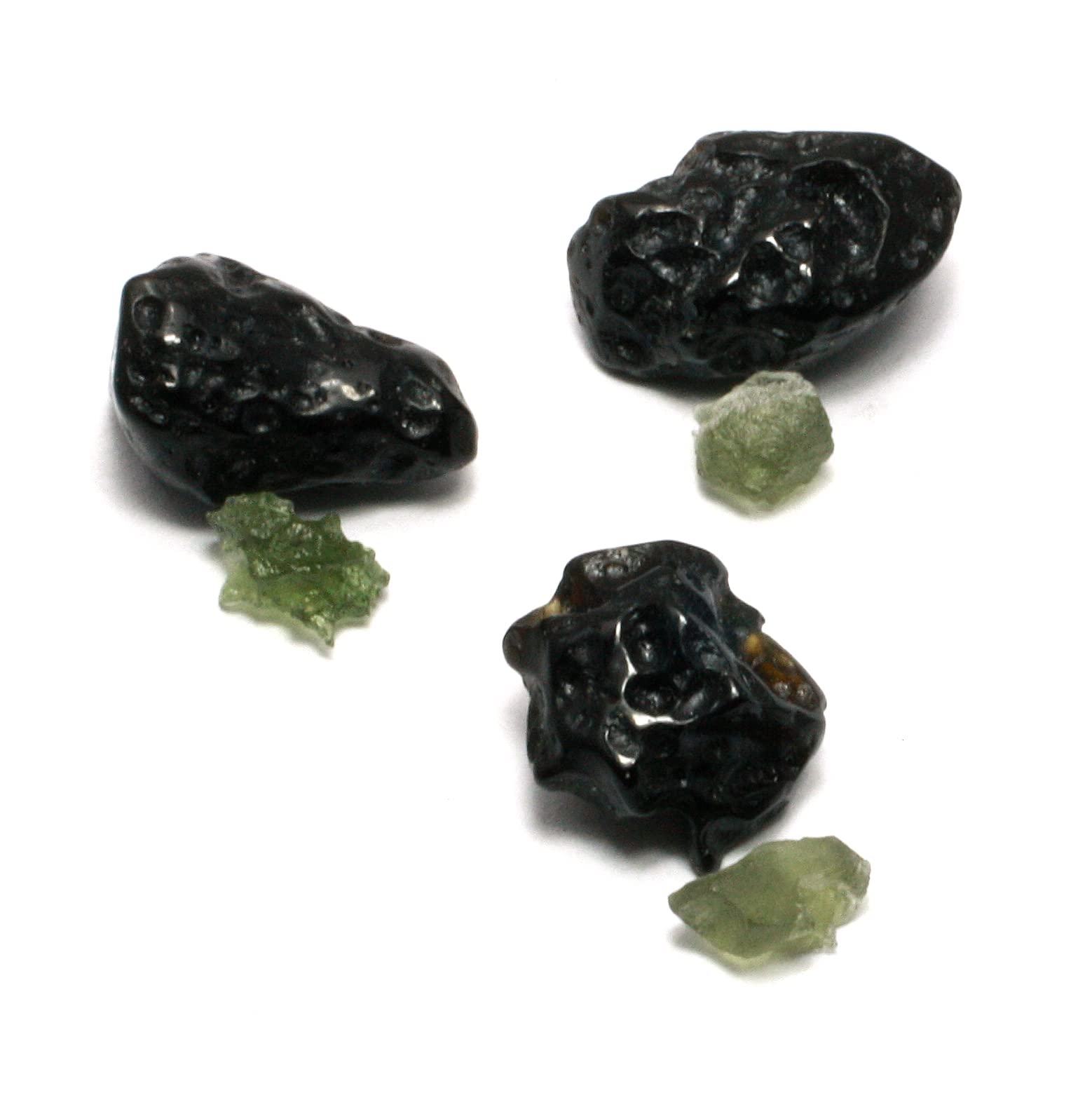 Moldavite & Indochinite Healing Crystal Pair