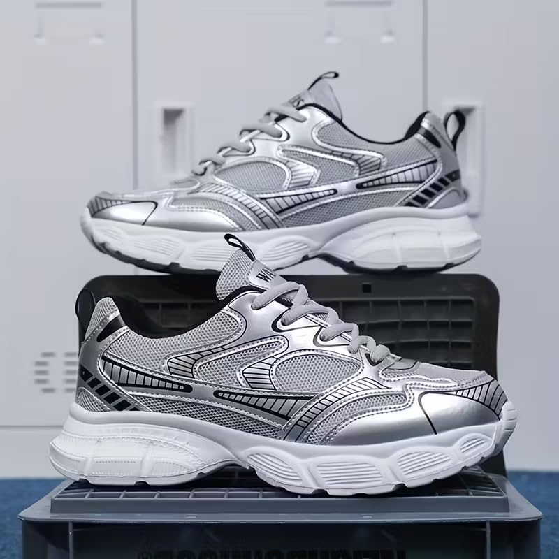 Image of Cruiser Men's Athletic Sneakers | Striped Side Panel Chunky Shoes | Multi Panel Layered Cushioned Midsole Sneaker | Flexible Walking & Everyday Comfort Sneakers | Everyday Fashion Sneakers (2656)