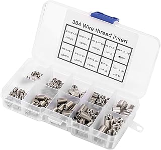 150Pcs Thread Repair Inserts, M3-M8 Stainless Steel Helicoil Thread Repair Insert Wire Thread Insert Assortment