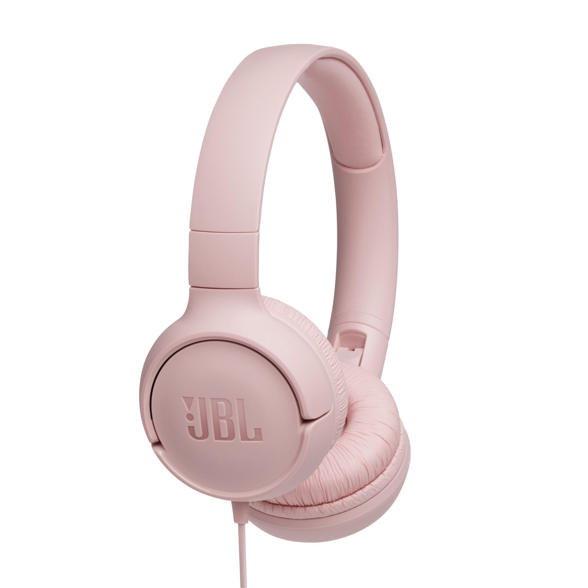 JBL Tune 500 Cuffie Sovraurali, Cuffia On Ear con Microfono e Comando Remoto ad 1 Pulsante, JBL Pure Bass Sound, Compatibile con Siri e Google, Leggere e Pieghevoli, Da Viaggio, Rosa
