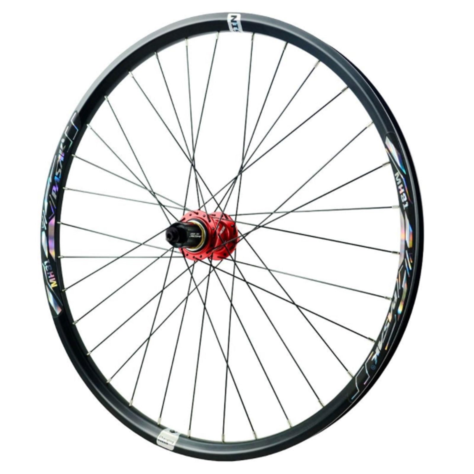 Ruedas para bicicleta de montaña con freno de disco, aleación de aluminio, 32 orificios, rueda delantera y trasera, 4 rodamientos sellados, compatibles con neumáticos de 26/27,5/29 pulgadas * 5-8 pul