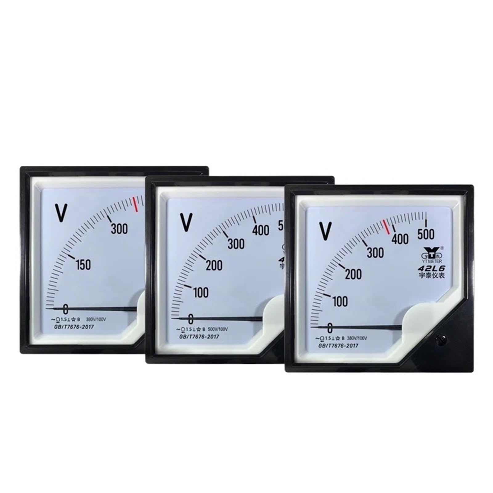 Woltomierz wtórny 42L6 450 V 380 V/100 V 500/100 V Wskaźnik AC Instrument 120 mm (AC 500 V-100 V)
