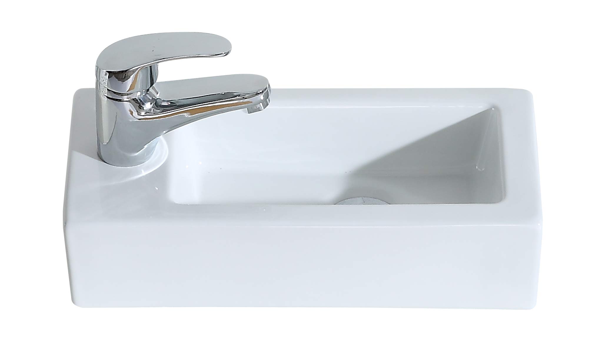 Buy Eridanus Wash Basin Sink, Series VentoLeft, Ceramic Rectangular