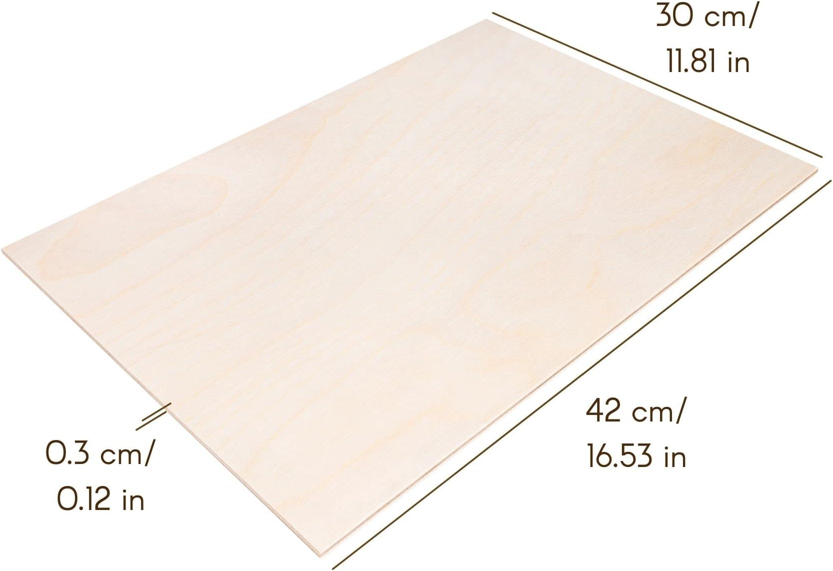 Creative Deco 10 x A3 Plywood Sheets | 420 x 300 x 3 mm | Baltic Birch Wood Ply | Perfect for Home Decor, Arts and Crafts, Painting, Laser Cutting, CNC Machine, Scroll Saw, Stenciling, Pyrography