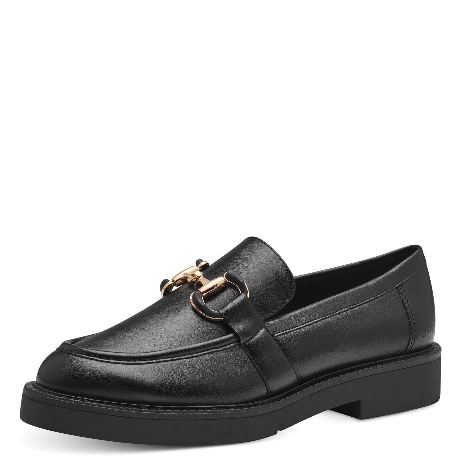 MARCO TOZZI Women's 2-24301-42 Loafers, Black, 7.5