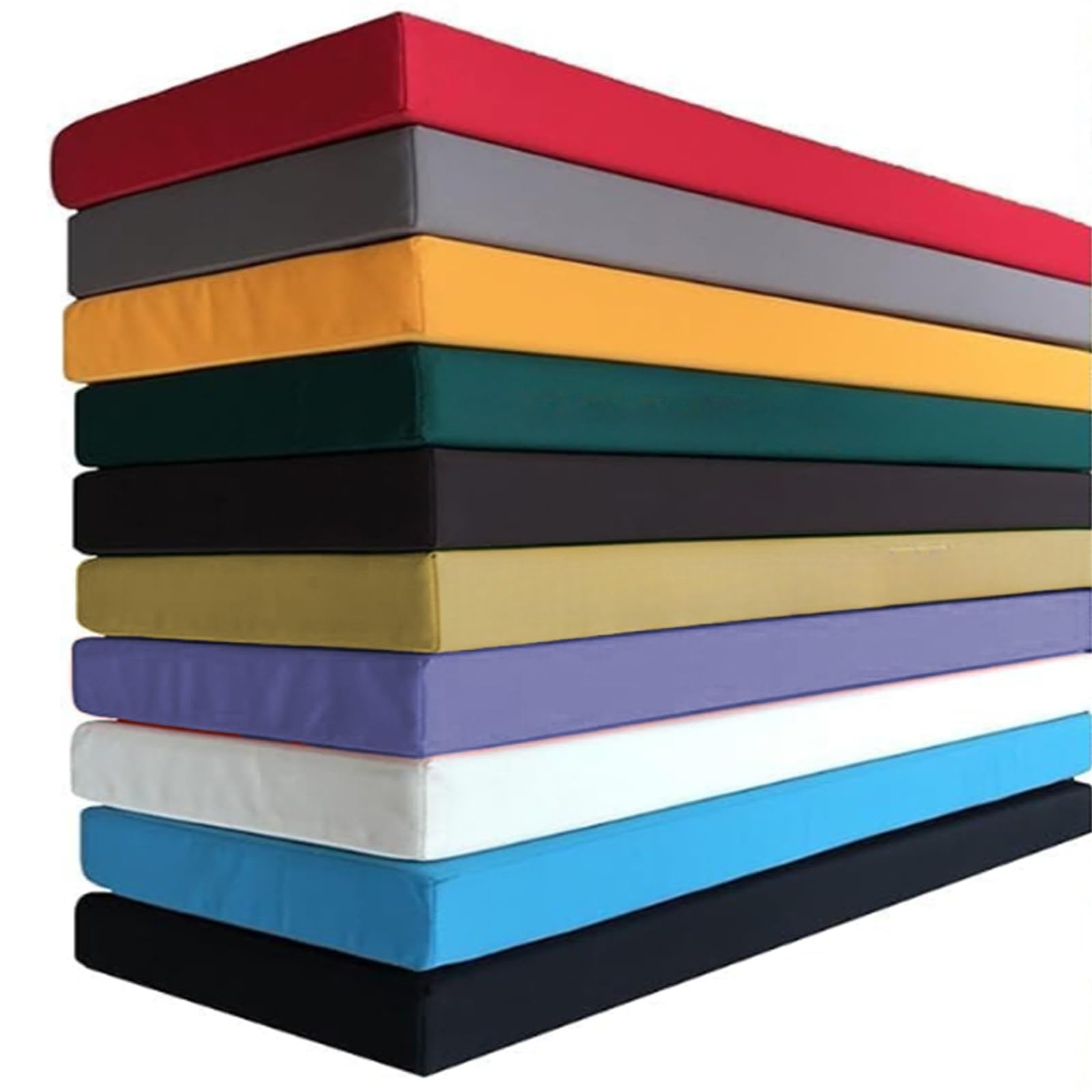 Cojín de banco impermeable de tamaño personalizado para interiores y exteriores, cómodo cojín de asiento de repuesto para jardín, patio, mecedora, tumbona, muebles de mimbre, sofá biplaza y sofá