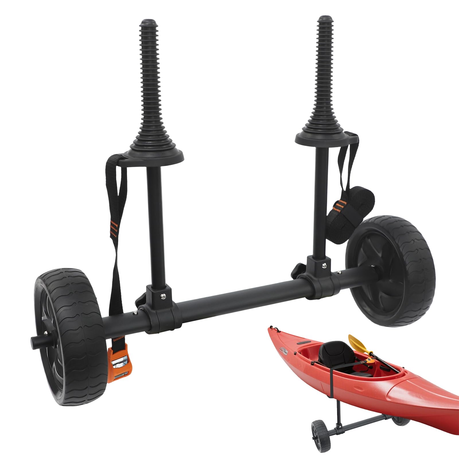 Carro de kayak ajustable 45 kg con correas para canoa y SUP