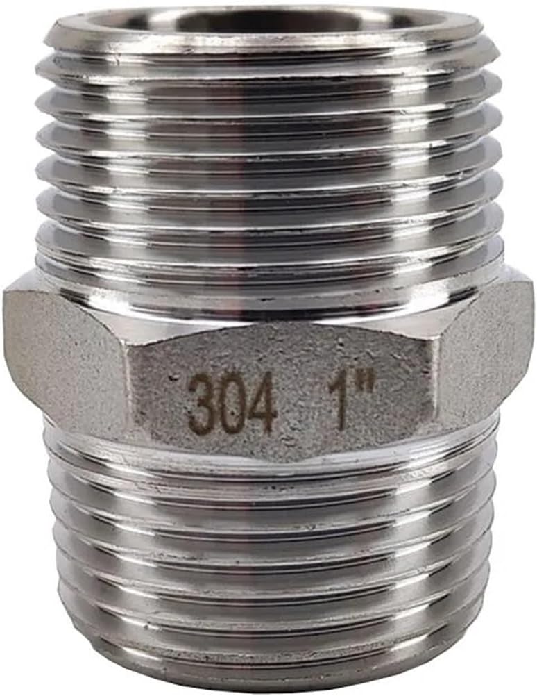 1 Inch BSPT Stainless Hex Nipple Beer Brewing Accessory