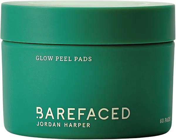 Barefaced Glow Peel Pads (60 Count) - Deep Exfoliating Face & Body Pads with 15% Glycolic Acid, Squalane & Vitamin E - Smooths Texture, Reduces Breakouts & Fine Lines