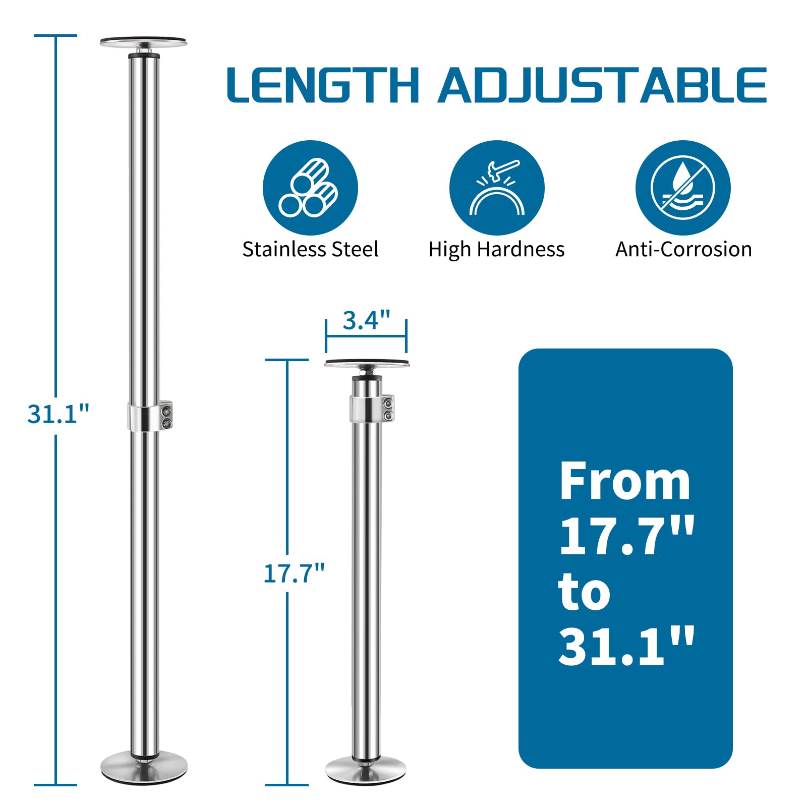 Undermount Sink Brackets - Stainless Steel -2
