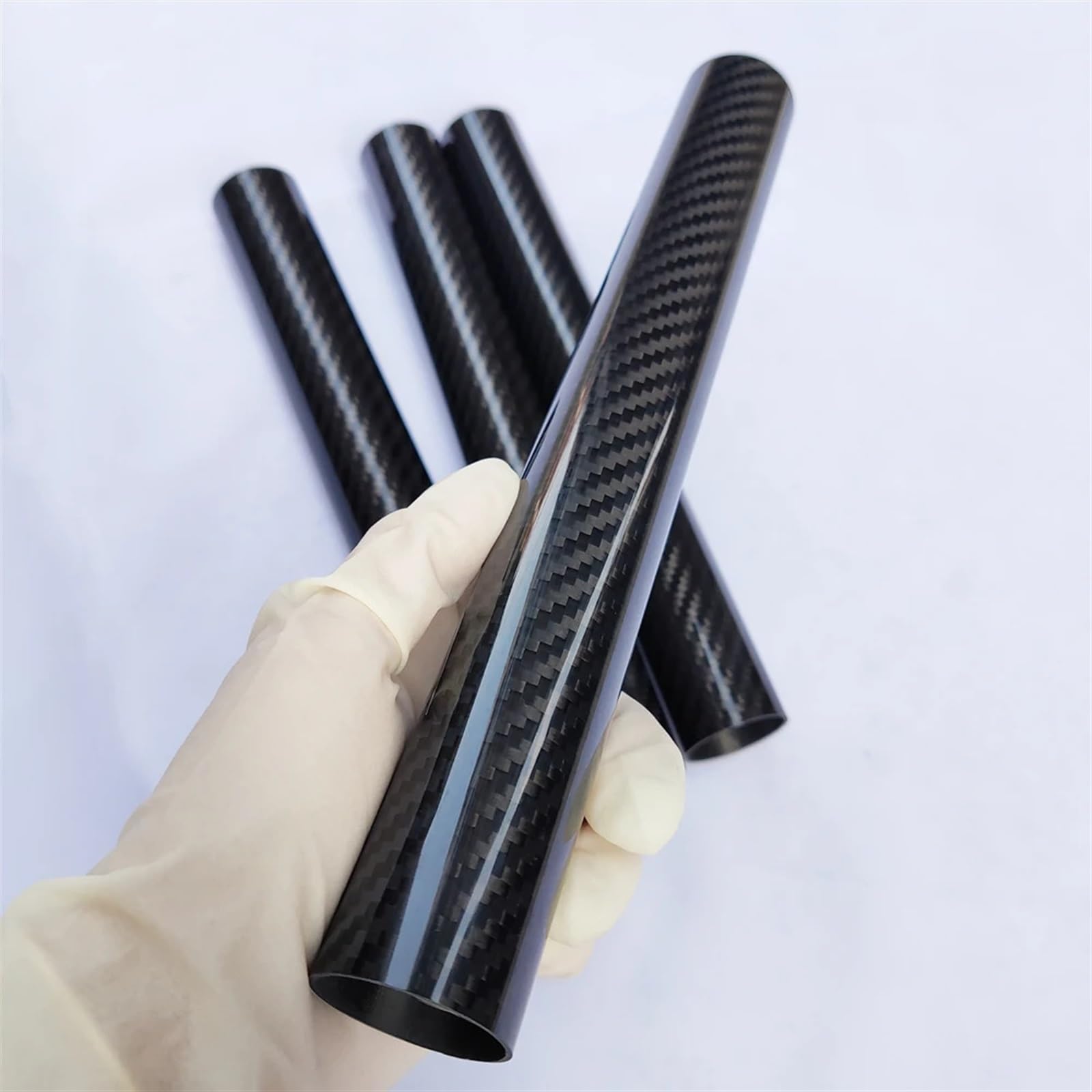 2 PCS 3K Carbon Fiber Tube Length 500mm Diameter 10mm 12mm 14mm 16mm 18mm 22mm 24mm 26mm 28mm 30mm 32mm for RC Model Airplane Carbon Fiber Square Tube(24mmx22mmx500mm)