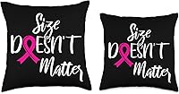Vista 3 de Breast Cancer Awareness Size Doesn't Matter Throw Pillow