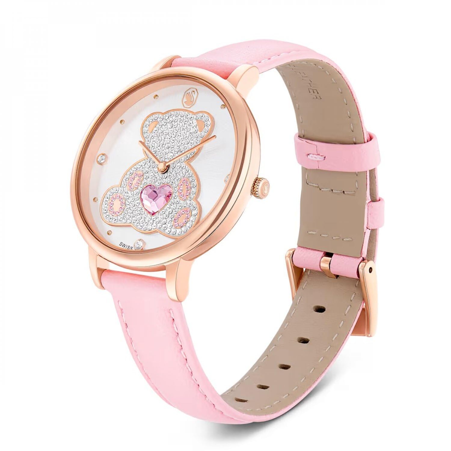 Swarovski Watch Teddy 5739838 orologio da ragazza in acciaio inossidabile e pelle