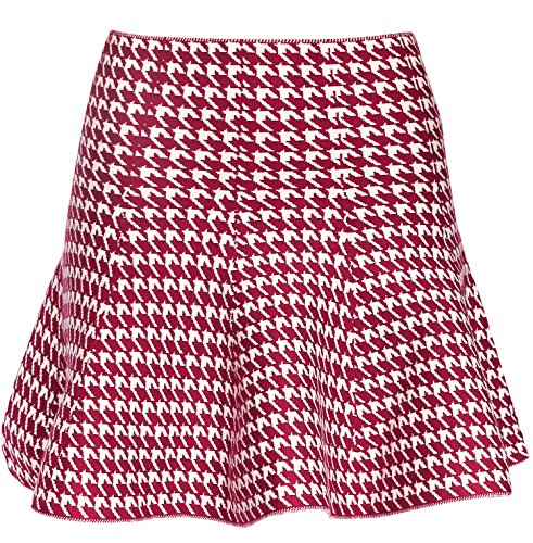 KMystic Womens Mini Winter Thick Knit Stretchy Flared Skater Skirt3