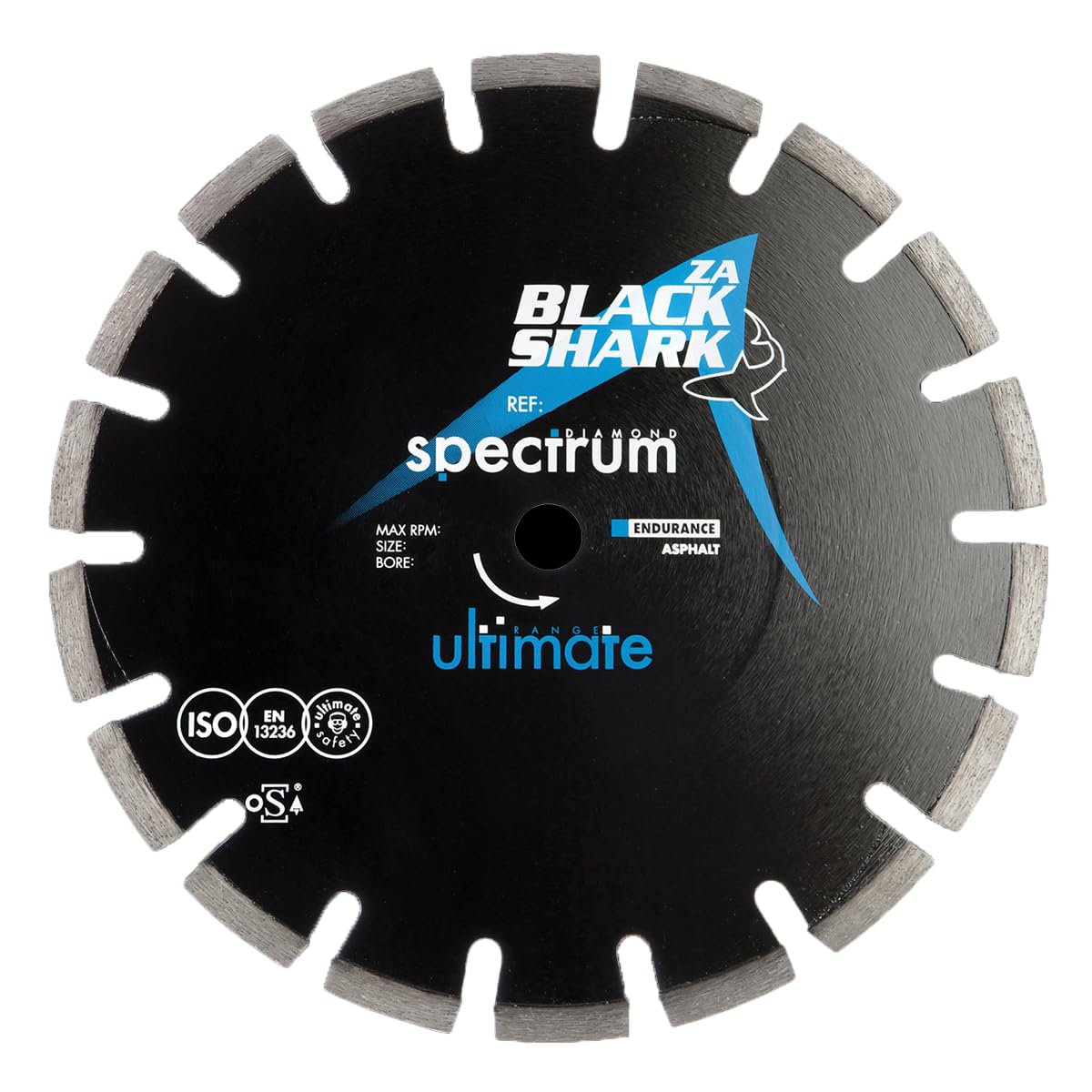 Ultimate Shark Diamond Blade - Asphalt - 500/25.4mm, Multi-colour, 500/25.4 mm