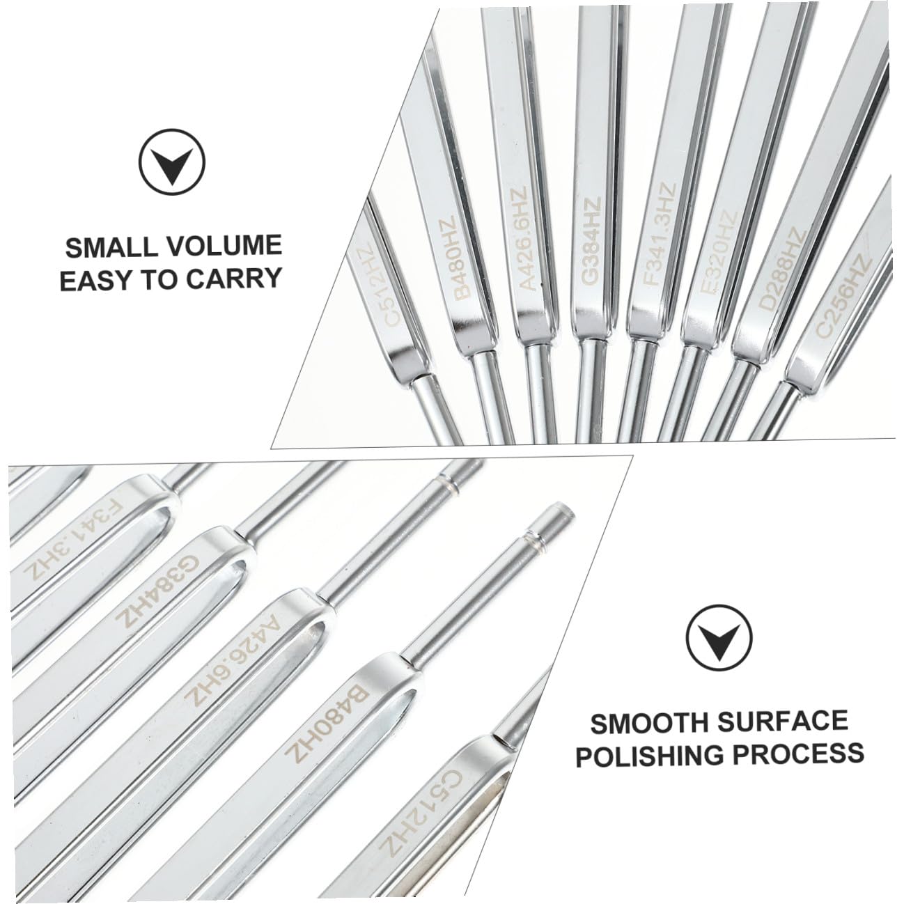 UPKOCH Professionelle Stimmgabel aus Aluminium 8 Stück für Gitarre Violine Cello Stabiles Musikinstrumenten Stimmgerät für Musikunterricht Zubehör
