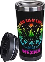 Vista 3 de Cabo San Lucas México Taza de café de acero inoxidable doble pared vacío taza térmica para bebidas calientes y frías acero inoxidable café policía