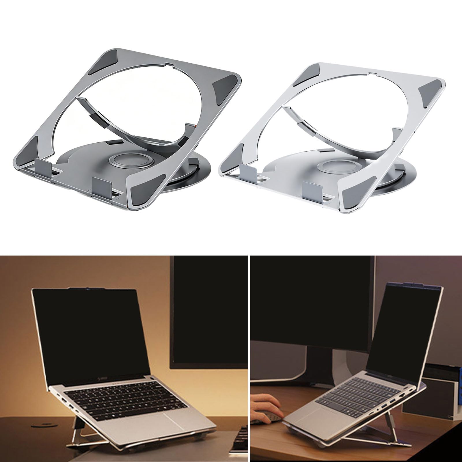 Supporto per laptop in alluminio per computer da 13 14 15 16 17 pollici con design pieghevoli e robusto supporto per laptop in alluminio
