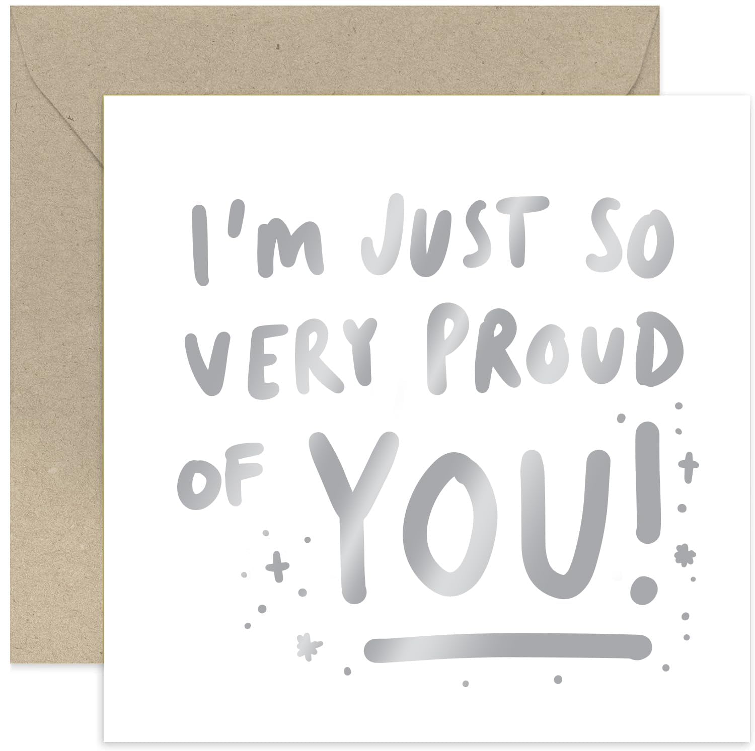 Old English Co. Just So Proud of You Card for Him Her - Well Done Exams GCSEs A-Levels Card for Son or Daughter - New Job Card for Him Her - Drivign