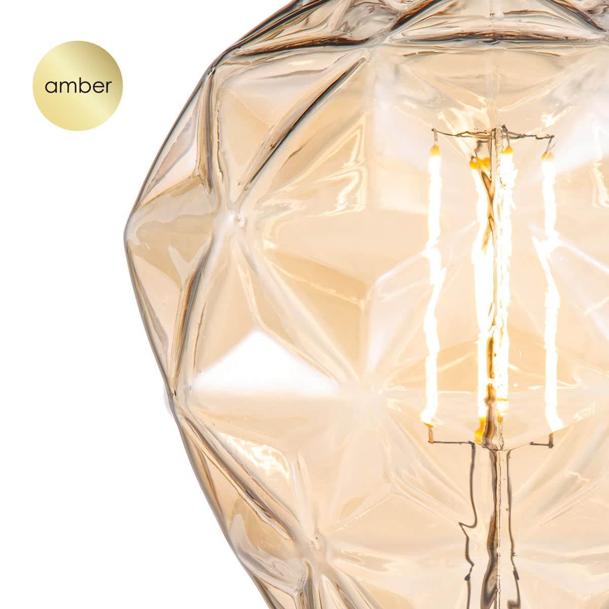 Home Sweet Home Edison Vintage E27 | fonte luminosa LED filamento Globe | G125 Deco lampada LED | Ambra | Dimmerabile | 4W 400lm 2700K | luce bianca calda | Adatto per attacco E27