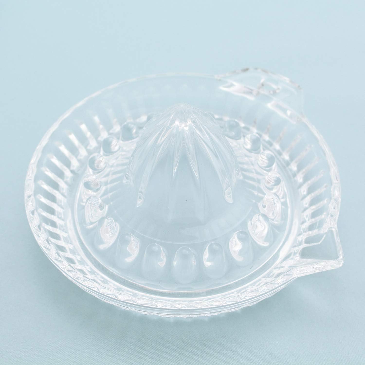 Toyo Sasaki Glass P-SGK-101-N Juicer/Squeezer, Clear, 5.5 x 5.6 x 2.8 inches (13.9 x 14.3 x 7 cm), Round, Lemon Squeezer, Dishwasher Safe, Made in Japan