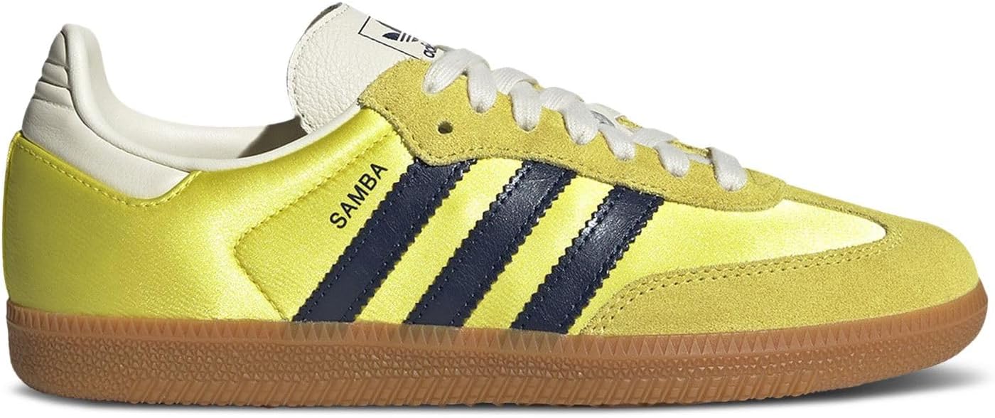 adidas Samba OG Women's Shoes, Shock Yellow/Night Indigo/Cream White, Size 10.5