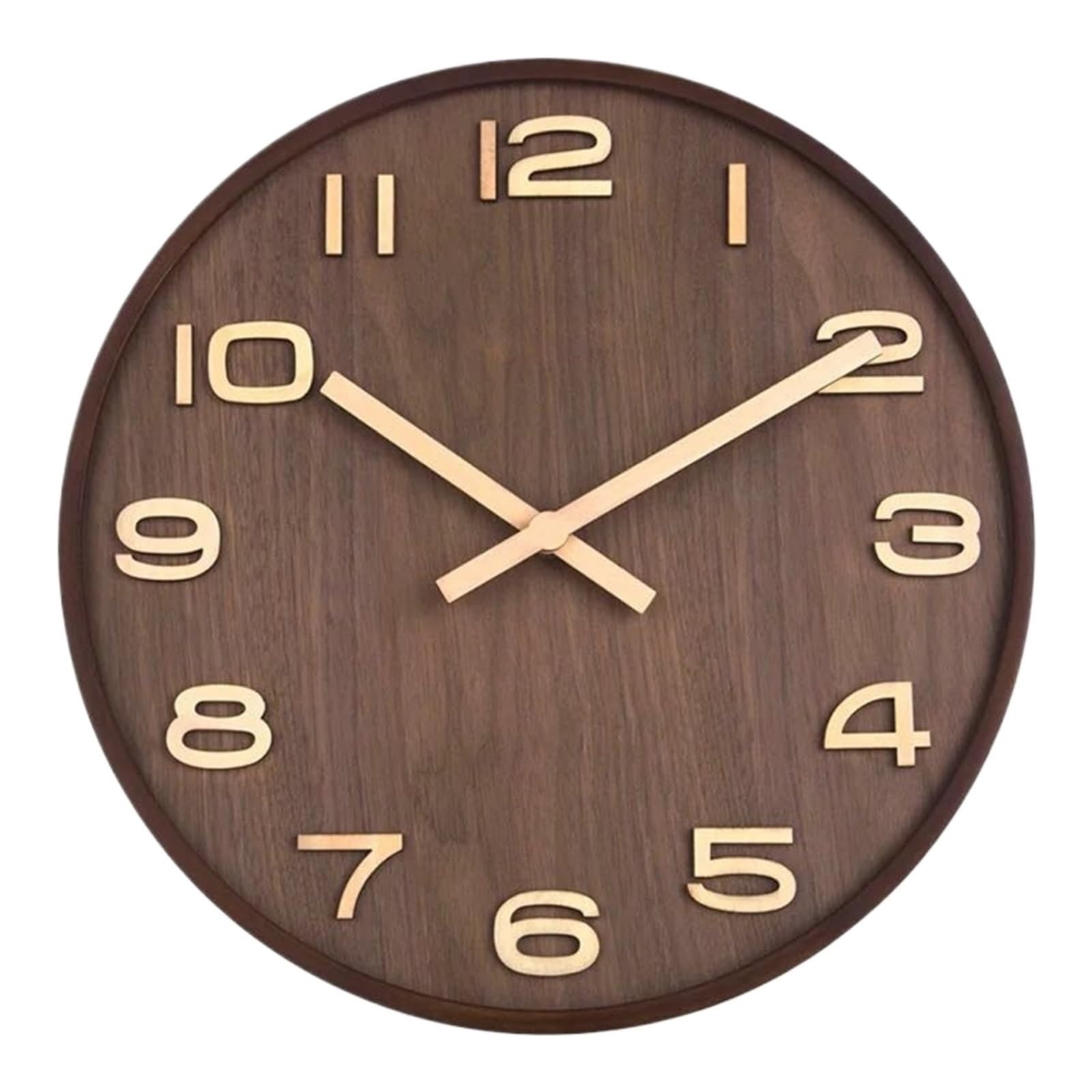 DFHS46JK Wall Decor Minimalist Wall Clock for Living Room Vintage-Style Wooden for living room decor(12inch)