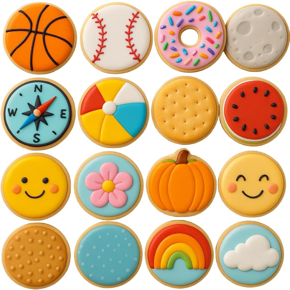 1 Dozen/12 Count Mini Circle Round 1 Inch Cookie Cutters from CookieCutter.com – Tin Plated Steel Cookie Cutters