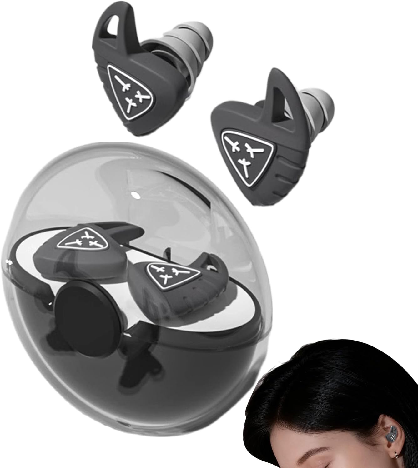 Silicone Ear Plugs Sleeping, Soft Reusable Noise-Blocking Ear Protection, Comfortable Sturdy Design for Quiet Rest, Ideal for Snoring Study Travel Airplanes Flights Concerts Motorcycle