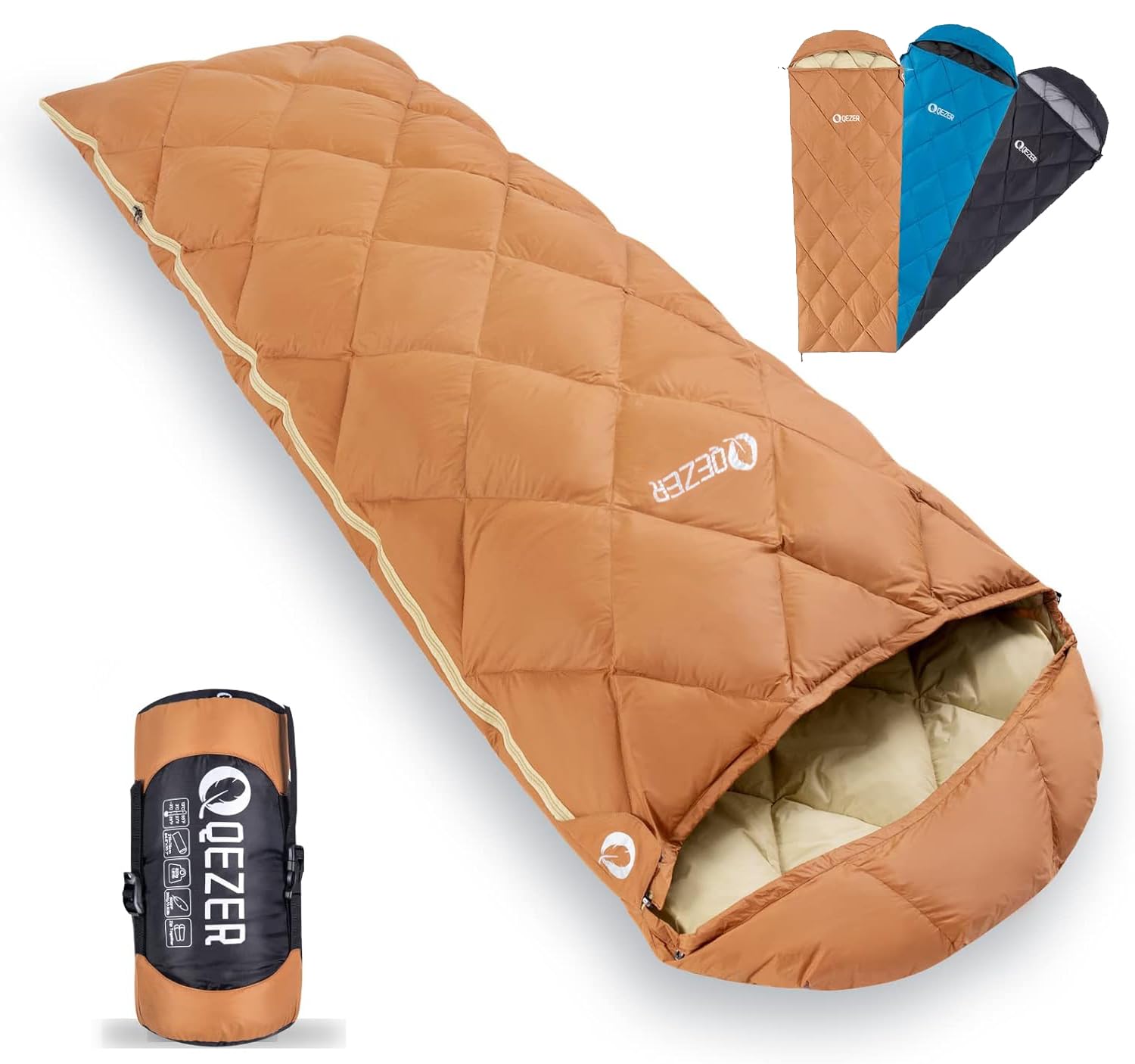 Sacco a pelo per climi freddi -20°C colore verde od patrol equipement