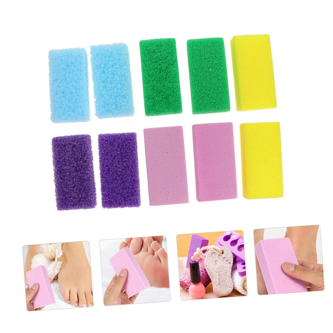 Healvian 45piezas Pómez Para Pies Removedor De Piel Muerta y Durezas Herramienta De Masaje Para Pies Exfoliación Natural y Saludable Material Pu Duradero y Lavable