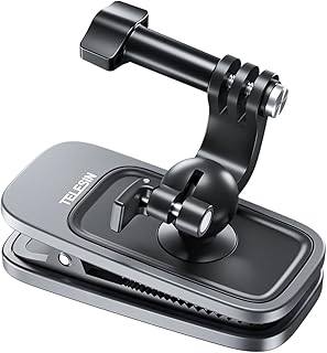 AuyKoo Magnetic Backpack Strap Clip Mount Holder for GoPro Max Hero 12 11 10 9 8 7 6 5, 360 Degree Rotation Backpack Clamp Mount for Insta360 X2 X3 RS GO2 DJI Action 2 3 Action Cameras