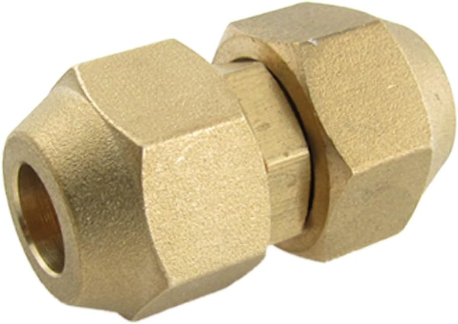 Aexit Pipe Adapter Fittings 9mm Thread Inner Diameter Connector Gold Tone (9e9cb3ef480df869d867709acac92b63)