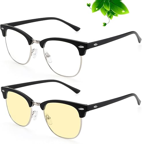 ANYLUV Gafas de luz azul para hombre, antifatiga ocular, para computadora, juegos, bloqueo de luz azul, bloqueador de lentes para mujeres UV400