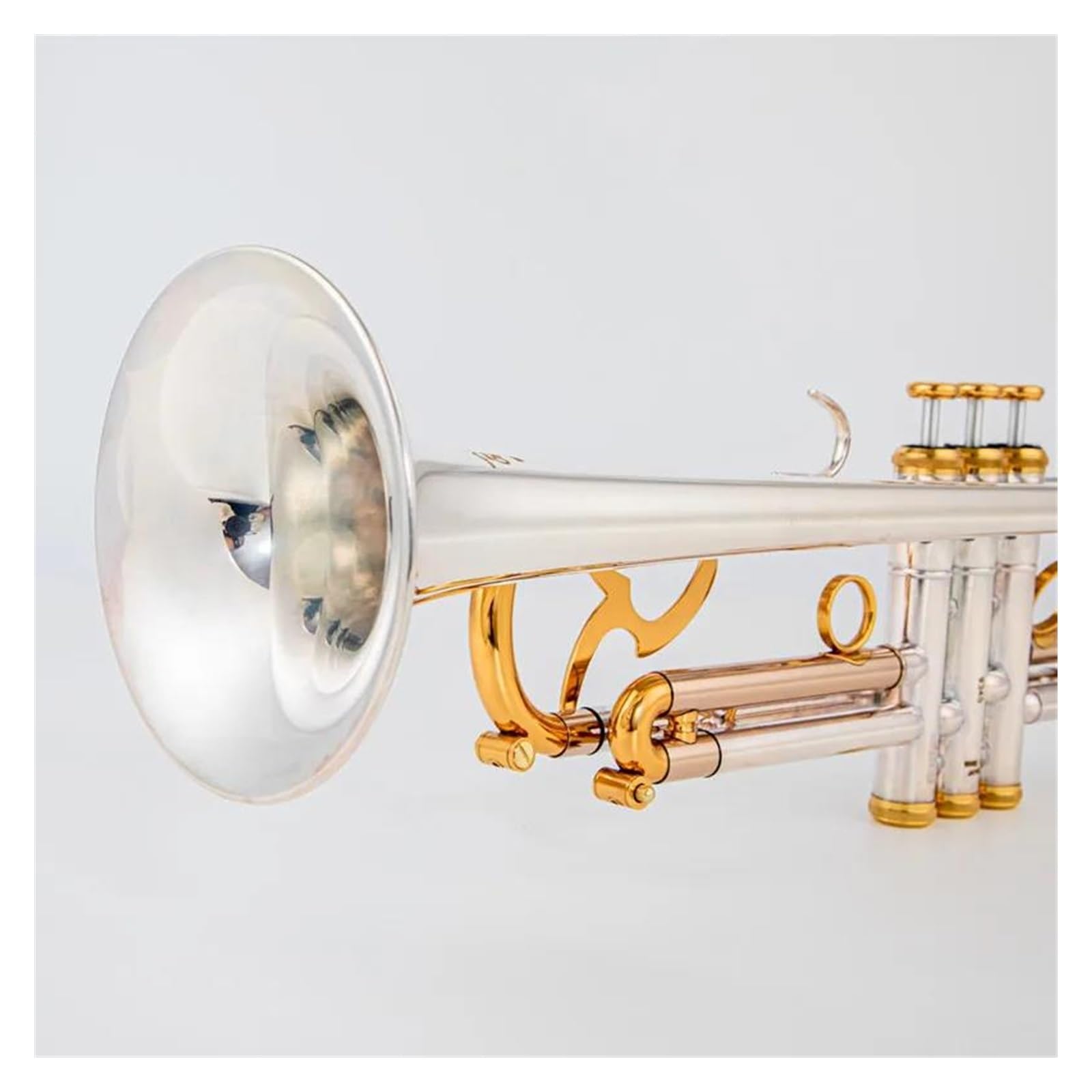 trąbka instrument Bb Trumpet B Płaskie, Mosiężne, Posrebrzane Profesjonalne Instrumenty Muzyczne Na Trąbce Ze Skórzanym Etui