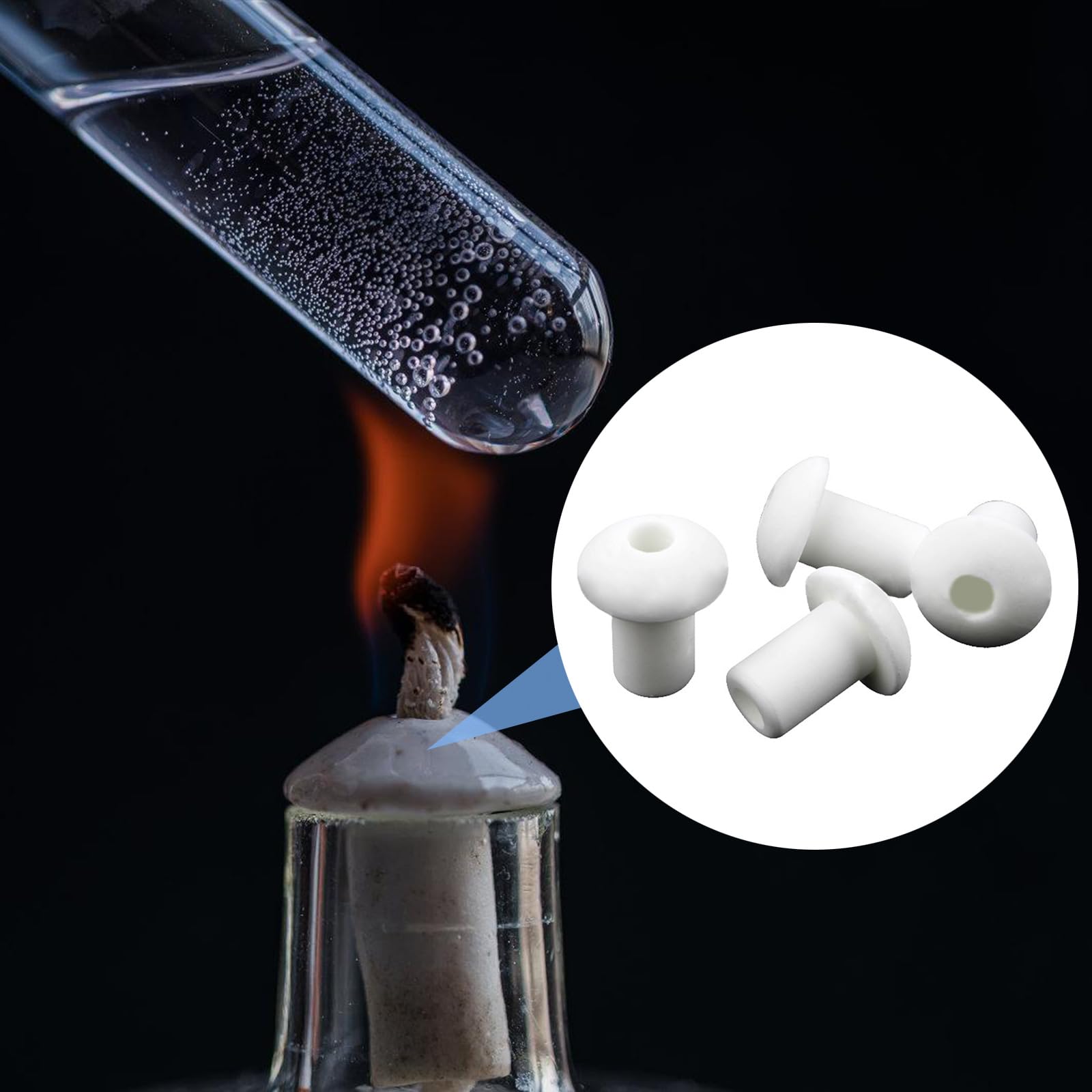 Set di 30 stoppini in ceramica per lampade a olio, in porcellana, supporti di ricambio per stoppini e alcolici, accessori per lampade