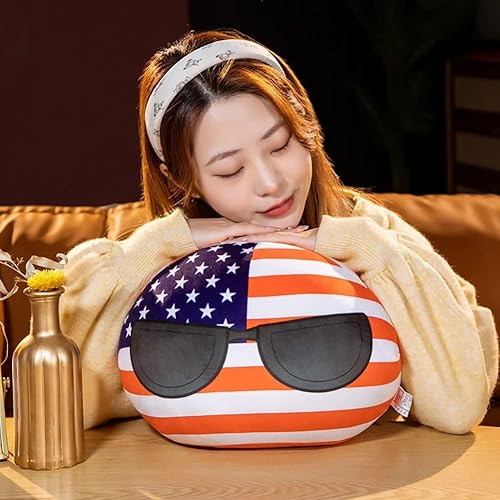 Hgplvxj Juguete de peluche de bola de campo de 12 pulgadas, almohada de felpa rellena de Polandball, regalo de cumpleaños de Navidad para niños