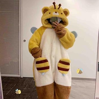 Women Sweet Cartoon Loose Warm Plush Pajamas Bathrobe