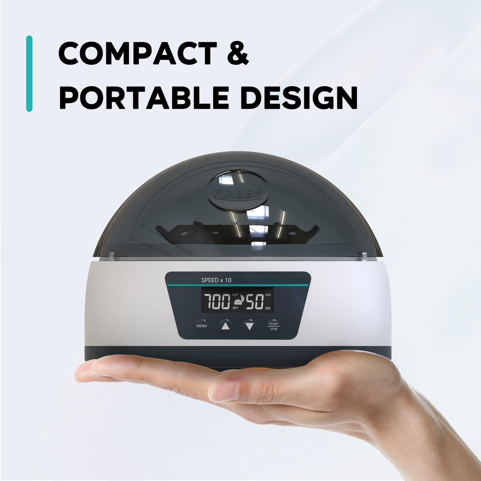 Mini CentríFuga - TemporizacióN + RegulacióN Velocidad, MicrocentríFuga Mesa De Laboratorio - Rotor 2 En 1 Para 12 Tubos De CentríFuga De 0,2/0,5/1,5/2 Ml Y Tiras De Pcr 32 × 0,2 Ml