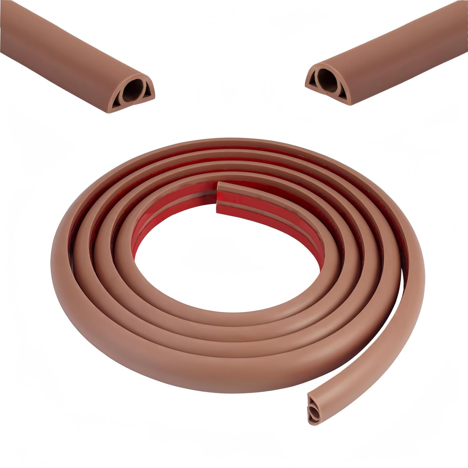 2m Canale Flessibile per Cavi, Autoadesiva per Canalina Passacavi a Pavimento, Flessibile PVC Passacavi Pavimento, Coprifili Elettrici per tutti i cavi di alimentazione casa, ufficio