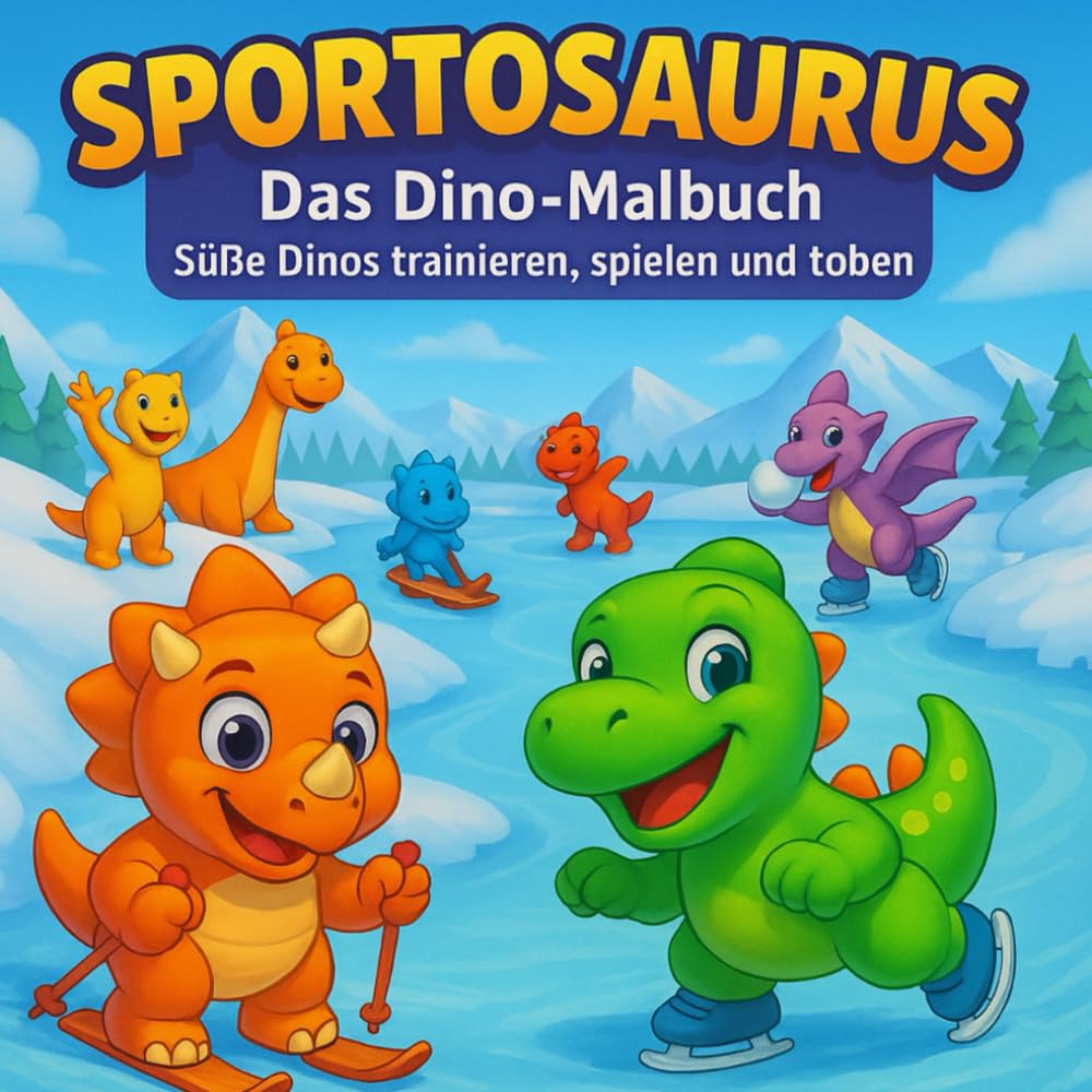 SportoSaurus das Dino-Malbuch: Süße Dinos trainieren spielen und toben