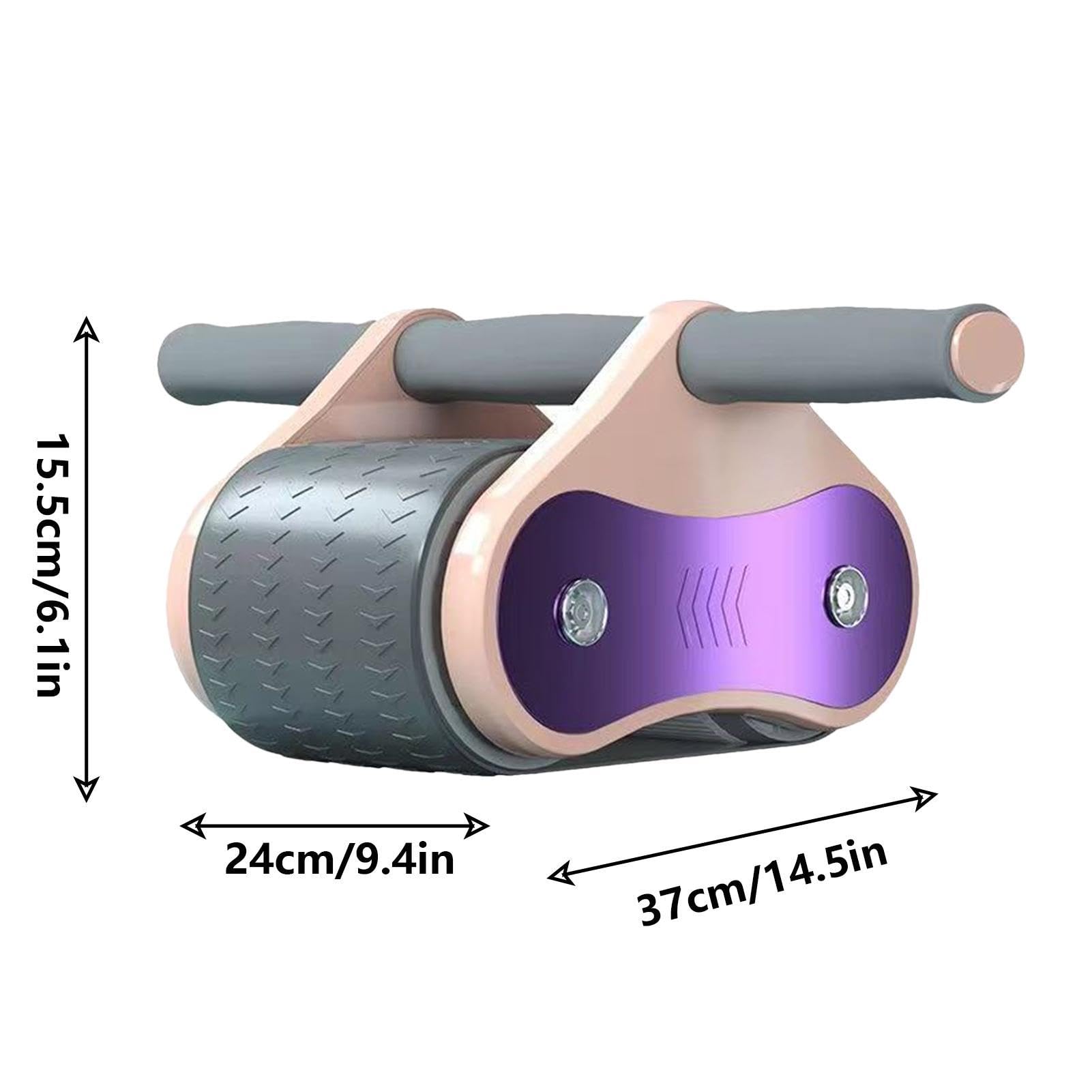 Equipo de entrenamiento de rodillos abdominales, rueda de rodillos de ejercicio abdominal | Equipo de ejercicio para entrenador abdominal de doble rueda | Mango desmontable, entrenador de fuerza