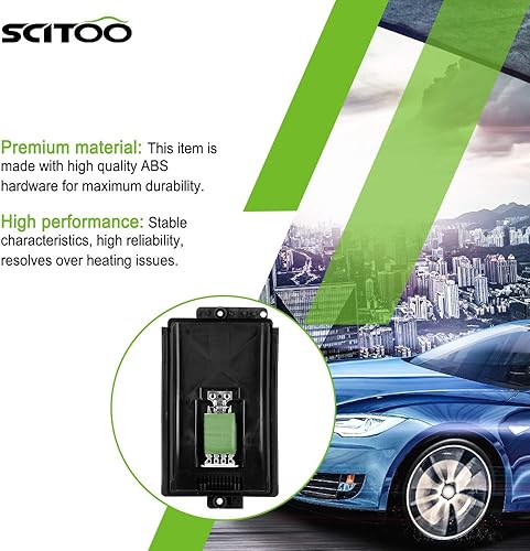 Miniatura 9 de SCITOO Regulador de resistencia del motor del ventilador del ventilador del calentador de aire acondicionado para 2014-2019 para INFINITI QX60,