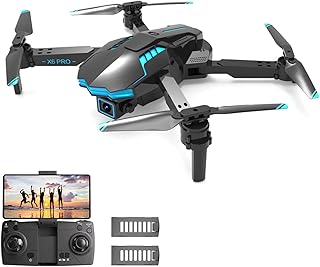 Qudai Drone de controle remoto com câmera 4K Quadcopter de controle remoto com função de prevenção de obstáculos Controle de gesto Trajetória Voo