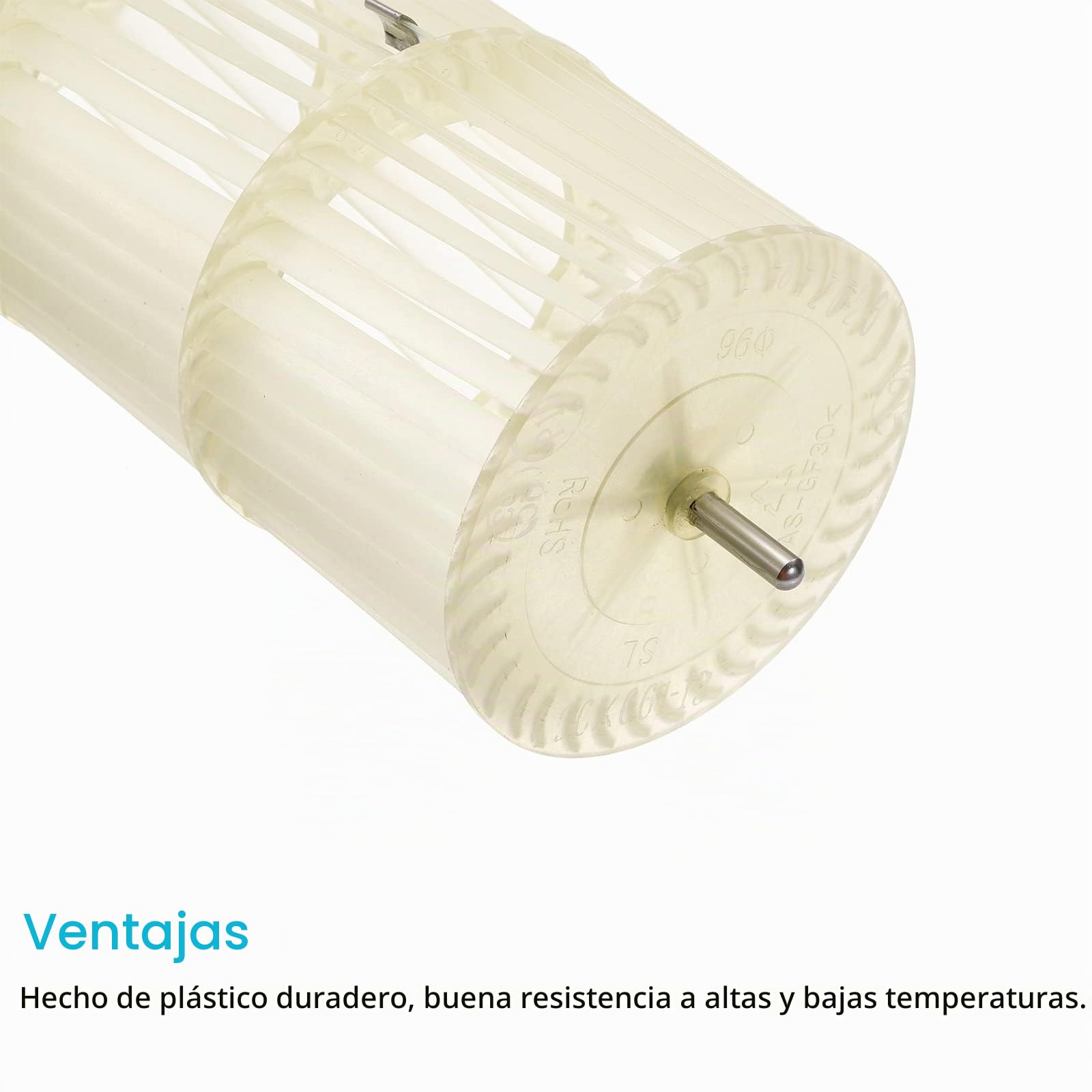 PATIKIL 96x661mm Aire Acondicionador Soplador Ventilador Rueda, Cruzado Flujo Ventilador Ensamblaje Reemplazo para Habitación AC, Amarillo