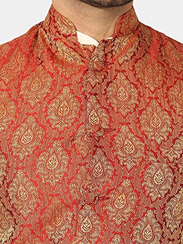 Image of Mens Kurta Pyjama Set with Designer Ethnic Nehru Jacket