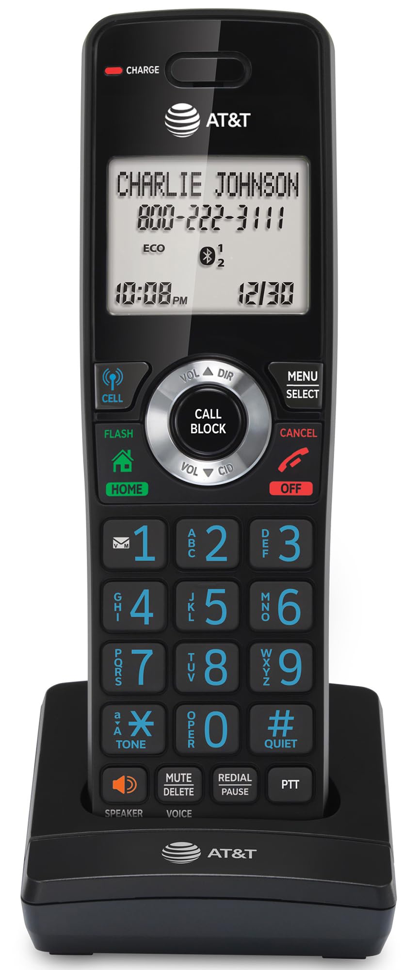 AT&T Additional Cordless Phone Handset with Long Range, Conference, Intercom, Speakerphone, One-Touch Call Block, Caller ID, Bluetooth Connect to Cell, Compatible with DLP73X90 Series: DLP70090-image-33