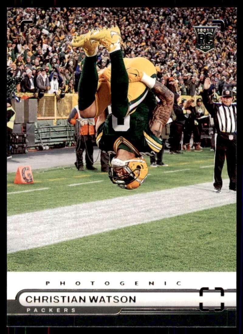 2022 Panini Chronicles Photogenic #34 Christian Watson Green Bay Packers RC Rookie Card Official NFL Football Card in Raw (NM or Better) Condition