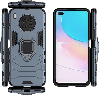 Case for Huawei Nova 8i Case Cover,Case for Honor 50 Lite Case Cover,Magnetic Car Mount Bracket Shell Case for Huawei Nova 8i NEN-L22F Case Blue